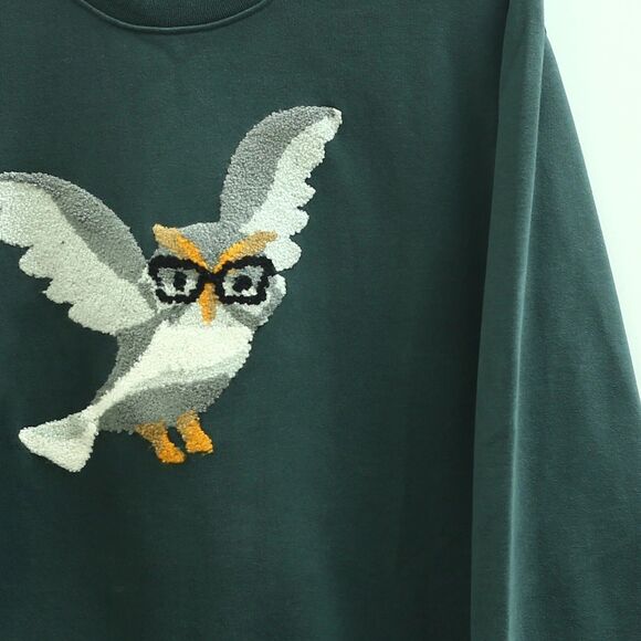 BONOBOS Critter Supersoft Fleece Crew Sweater Embroidered Long Sleeve XL 283440 - Picture 3 of 7